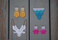 Boucles d'oreilles romantiques en dentelle