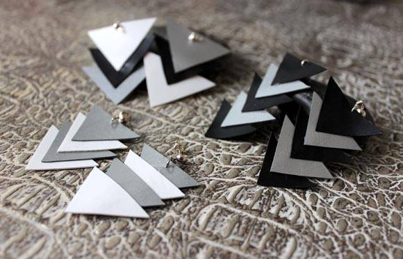 Boucles d'oreilles en cuir