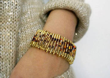 Bracelet ruban décoré de strass