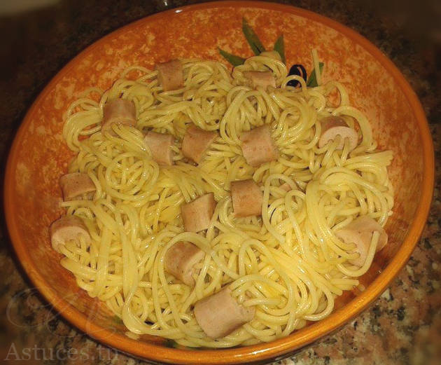 Spaghetti aux saucisses