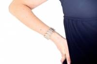 Bracelet avec des triangles en cuir