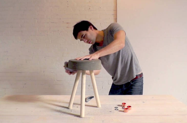 Tabouret en béton