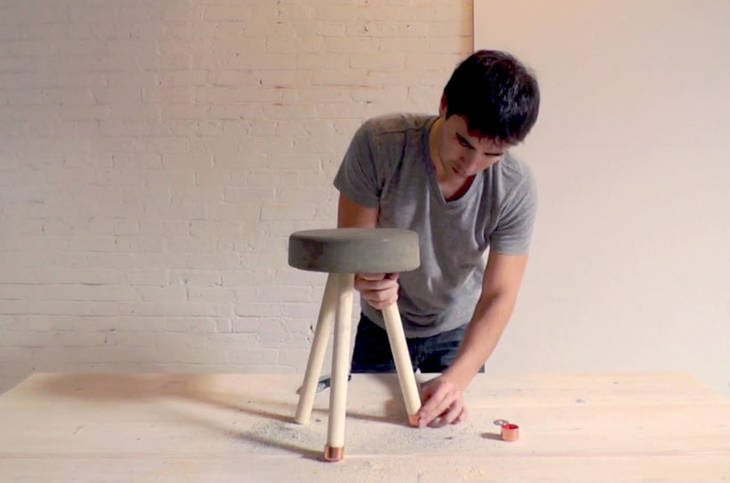 Tabouret en béton