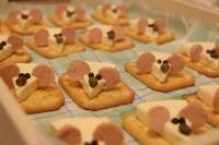 Souris sur biscuits salés