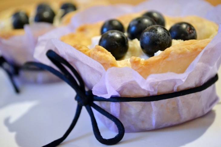 Mini-tartes au chocolat blanc et ricotta