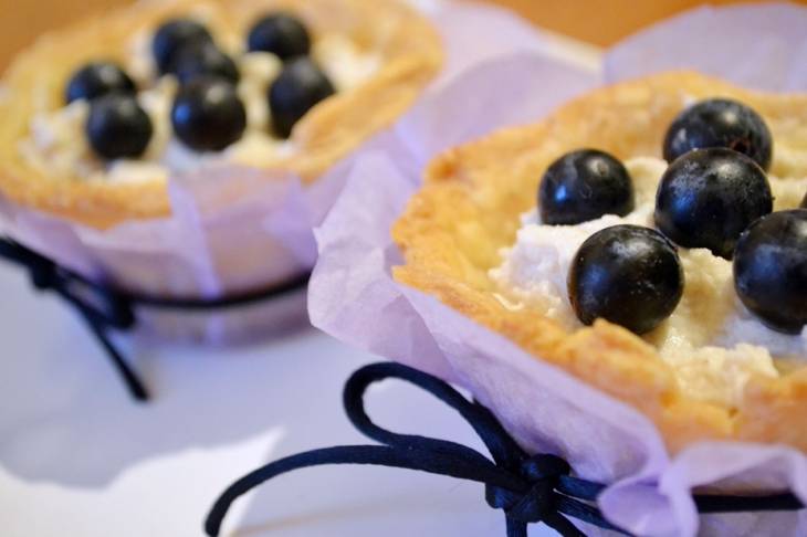 Mini-tartes au chocolat blanc et ricotta