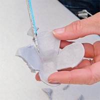 Miroir déco avec des boites d'oeufs