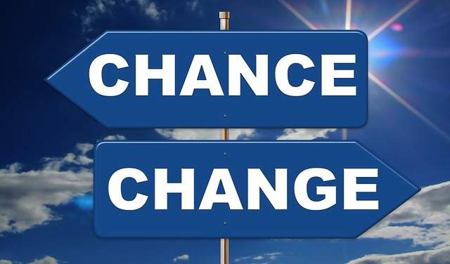 pancarte chance et change saisir les opportunités