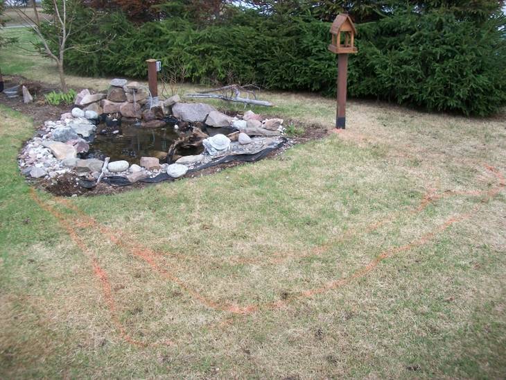 Agrandissement d'un jardin d'eau