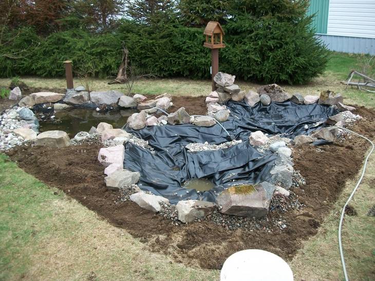 Agrandissement d'un jardin d'eau