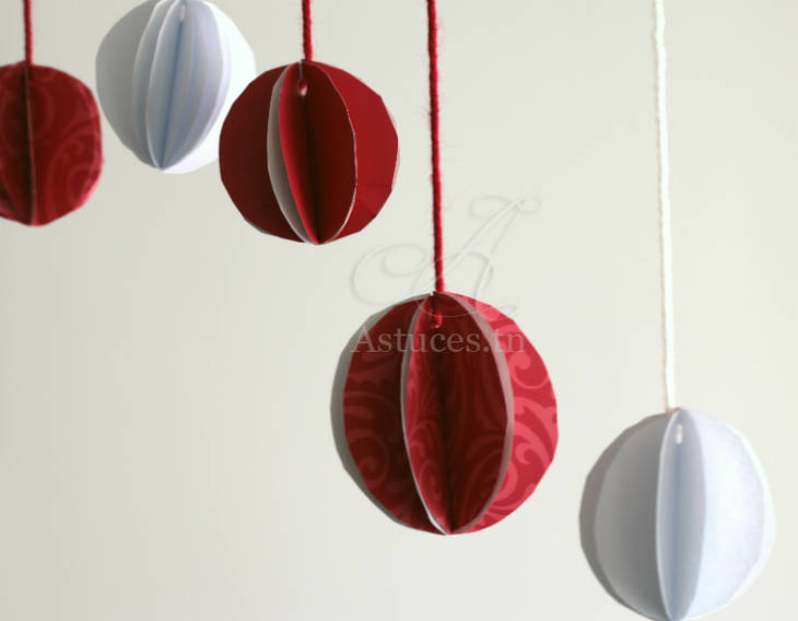 Boules décoratives en papier