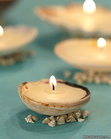 Fabriquer des bougies avec des coquillages