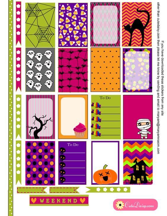 stickers Calendriers Halloween