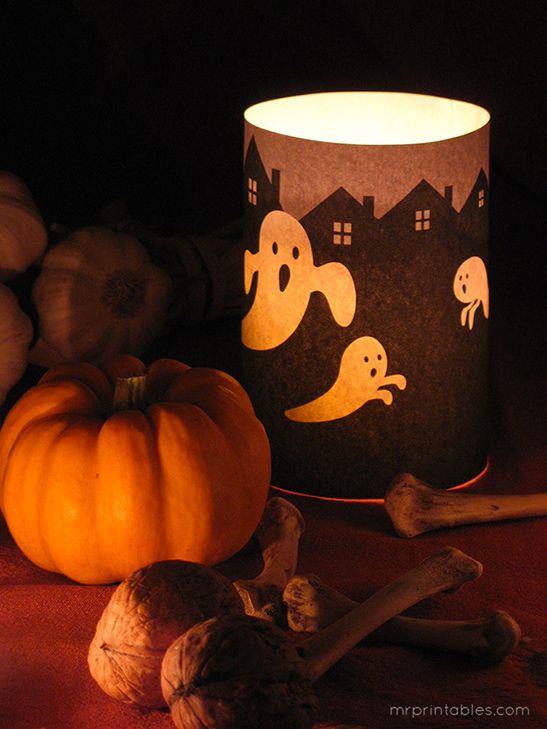 lanternes Halloween en carton