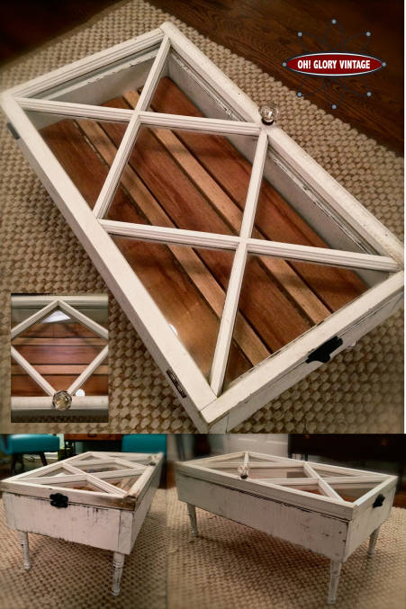 Fenêtre transformée en table basse