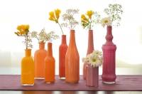 Transformer des bouteilles de verre en vases décoratifs