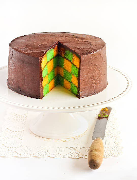 Gâteau Damier sans moule spécial