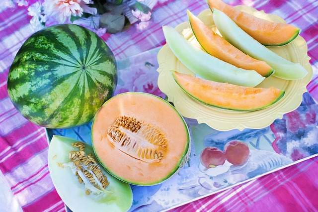 melons coupés en tranches
