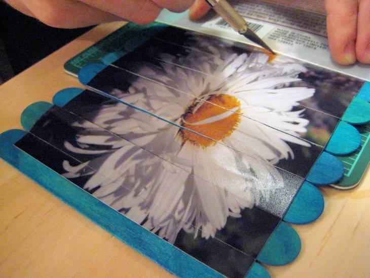 Puzzle avec bâtons d’esquimaux