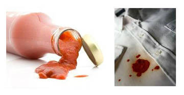 Enlever une tache de sauce tomate