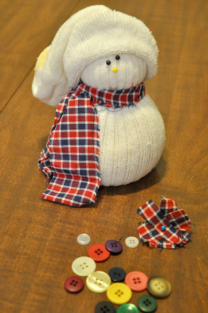 Bonhommes de neige avec des chaussettes