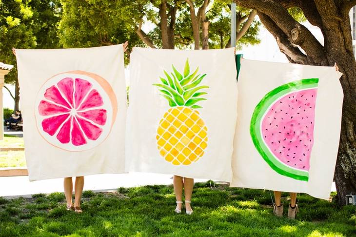 Couverture de pique-nique fruitée