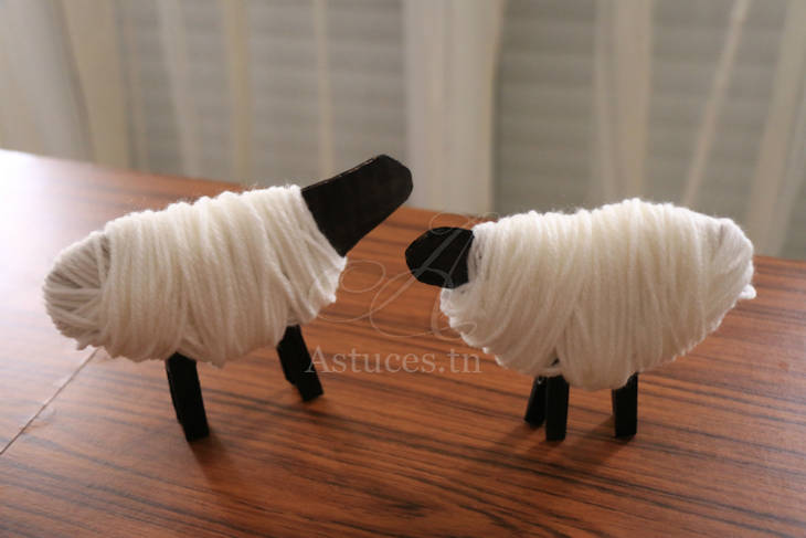 Moutons en laine