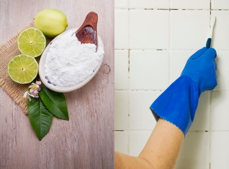 Jugo de limón para limpiar la lechada de los azulejos
