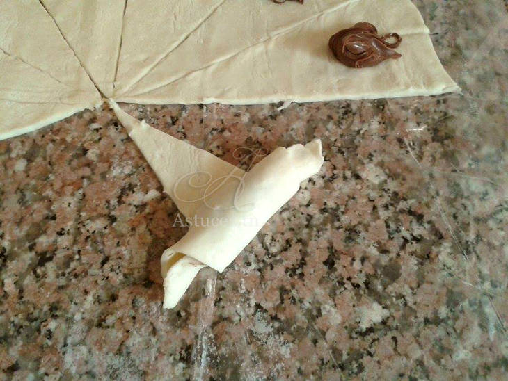 Mini croissants au Nutella