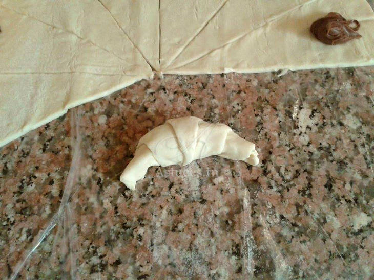Mini croissants au Nutella