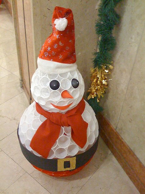 Bonhomme de neige en goblets