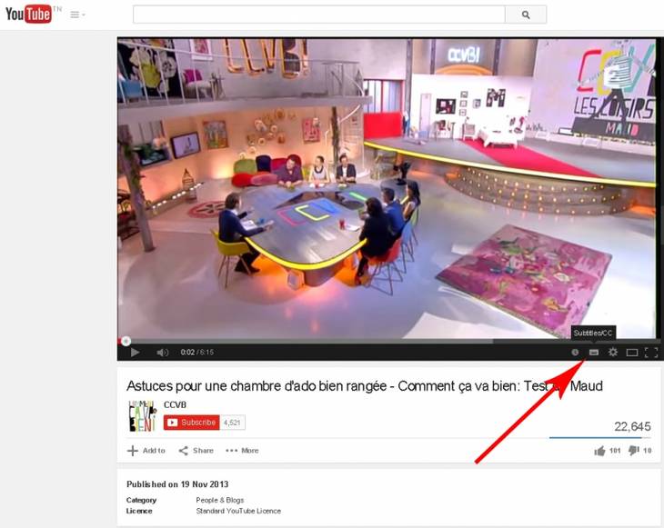 Activer les sous-titres sur une vidéo Youtube