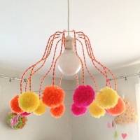 Abat-jour en pompons