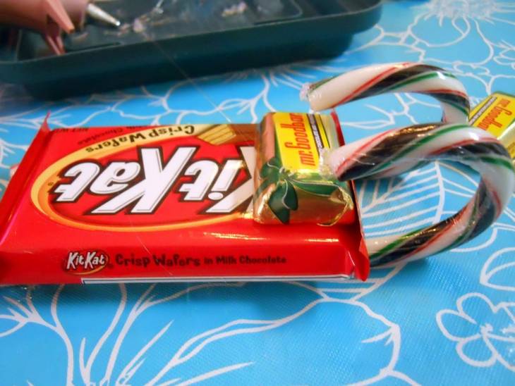 Traîneaux du Père Noël en friandises