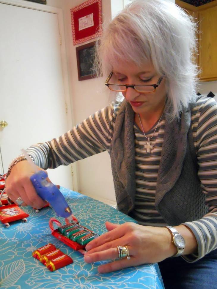 Traîneaux du Père Noël en friandises