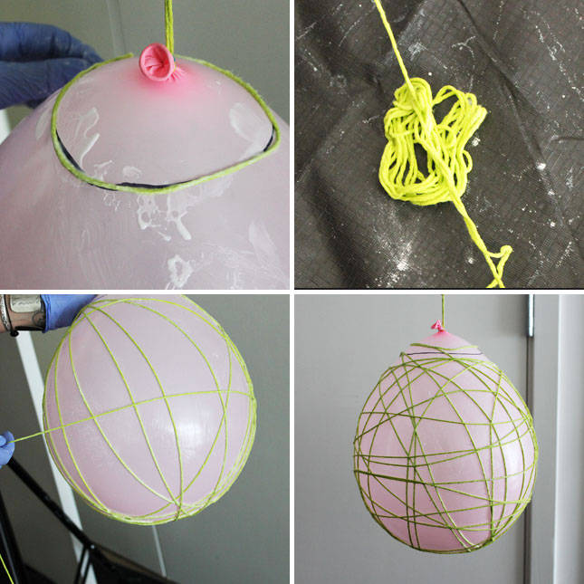 Suspension luminaire en laine
