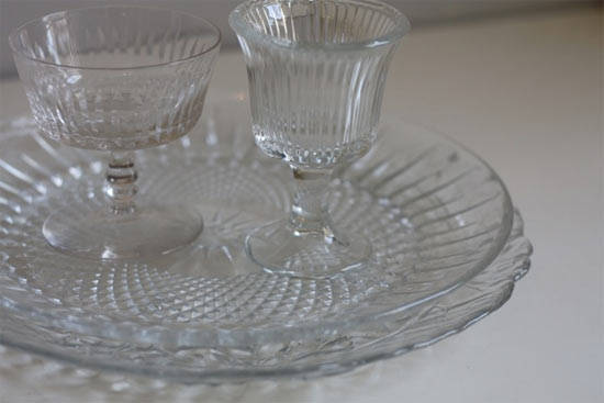 Assiette à gâteau sur pied