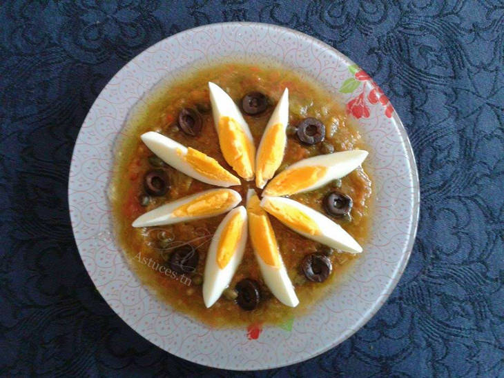 Salade méchouia tunisienne sans grill