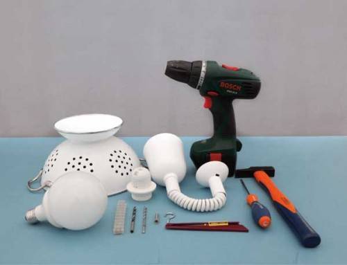 Transformer une passoire en lampe de cuisine