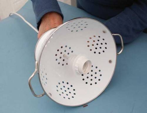 Transformer une passoire en lampe de cuisine