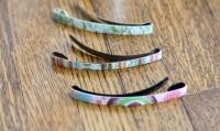 Barrettes à cheveux relookées avec du papier scrapbooking