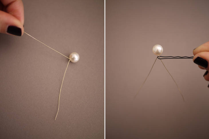Epingles à cheveux avec perles