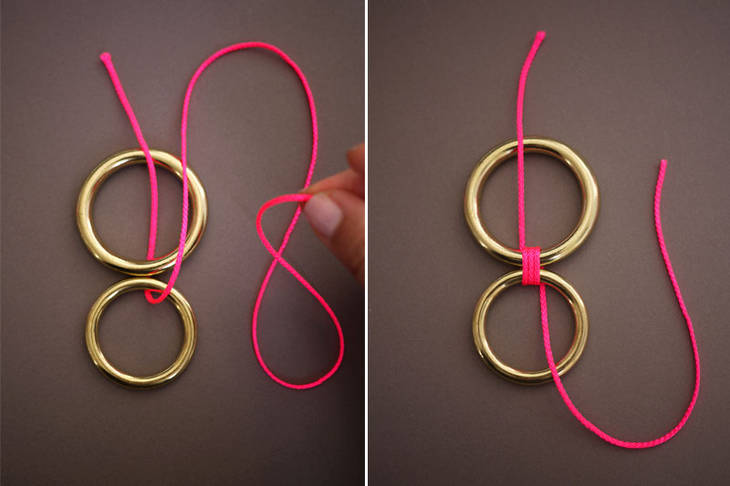 Collier avec des anneaux de laiton