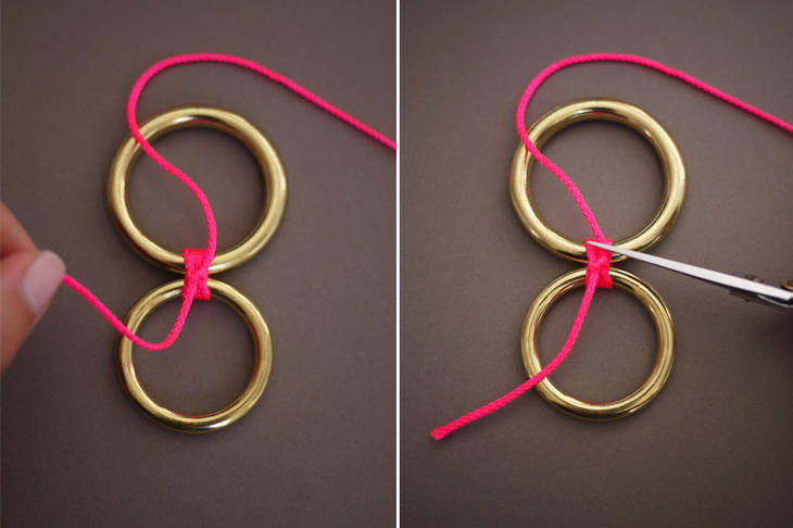 Collier avec des anneaux de laiton