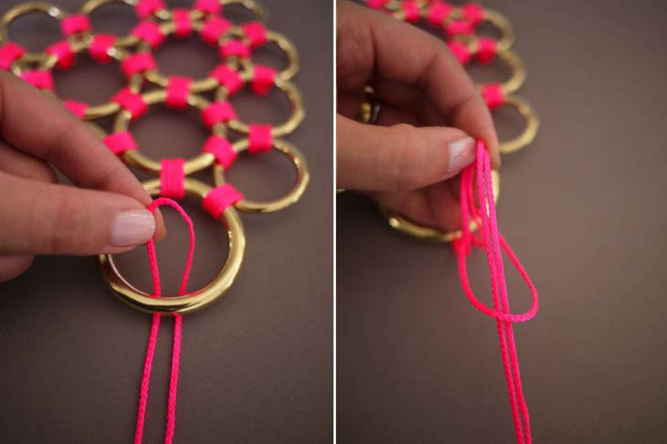 Collier avec des anneaux de laiton