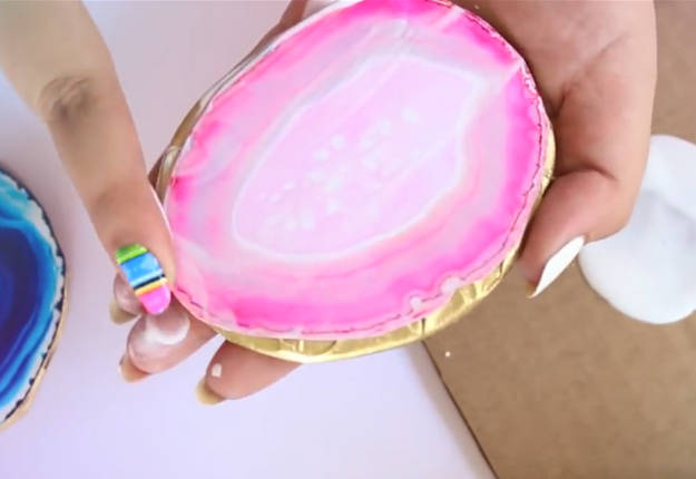 Dessous de verre imitation agate