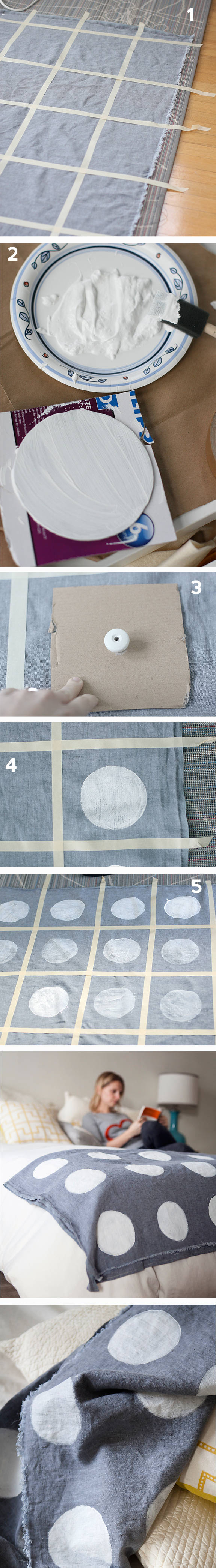 Réaliser un plaid à pois