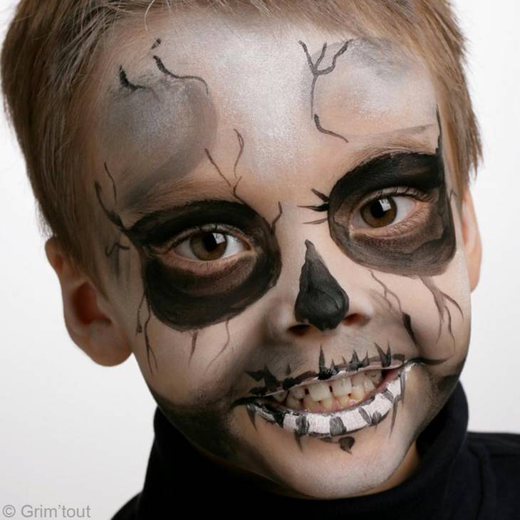 Maquillage squelette pour Halloween