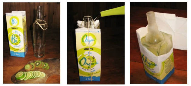 Décoration de table - Bouteille glacée