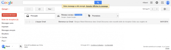 Annuler l'envoi d'un email sur Gmail